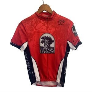 Silver oak winery biking cycling shirt in a mens small. Great graphics!